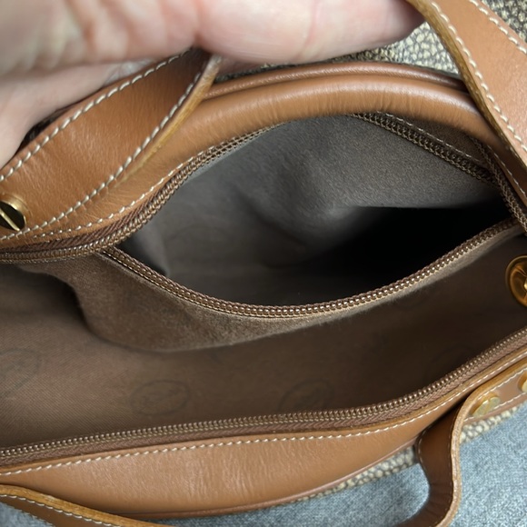 Vintage Borbonese Redwall handbag leather with dust bag - Picture 6 of 9